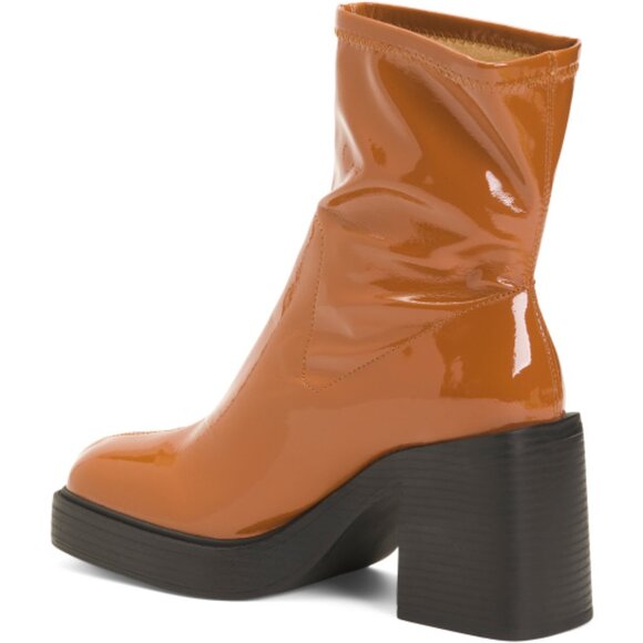 NEW KENNETH COLE NEW YORK Amber Heel Booties rust for women 462tn - Picture 9 of 12